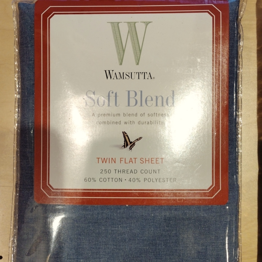 Wamsutta Twin Flat Sheet Blue